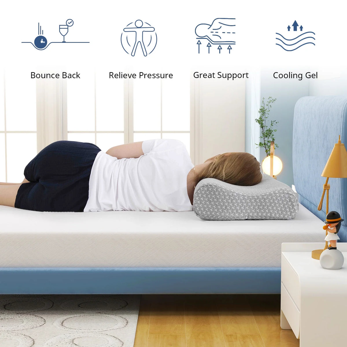 Queen 12 inch Memory Foam Mattress K6505