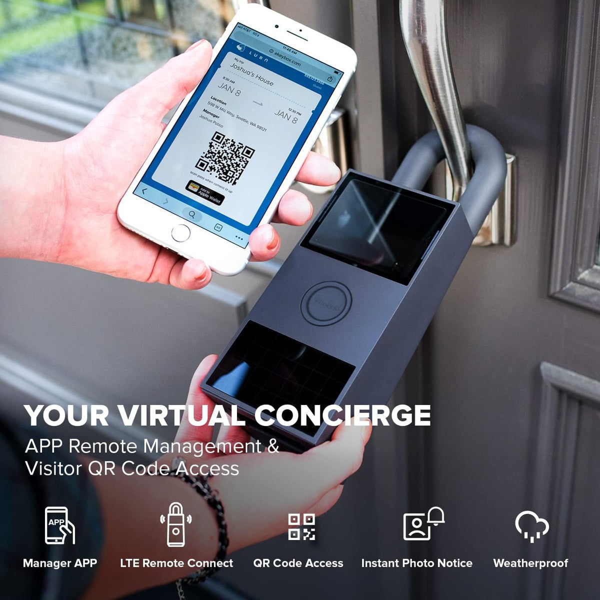 LTE Smart Camera Key Lock Box with QR Code Secure Access Q62642