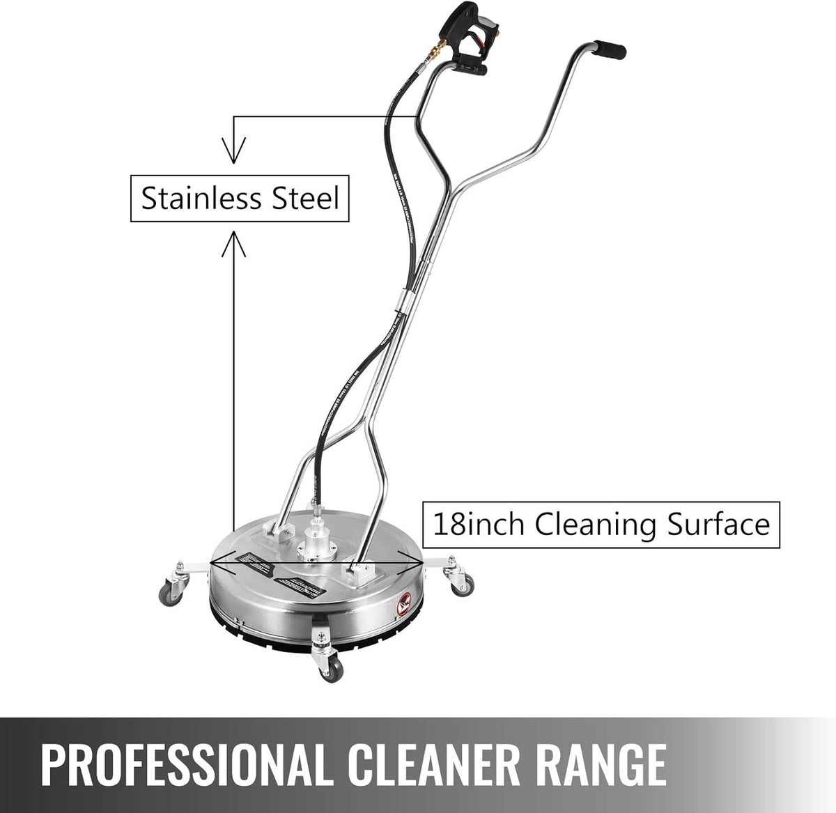 18 inch Stainless Steel Surface Cleaner with 3 Nozzle K7776