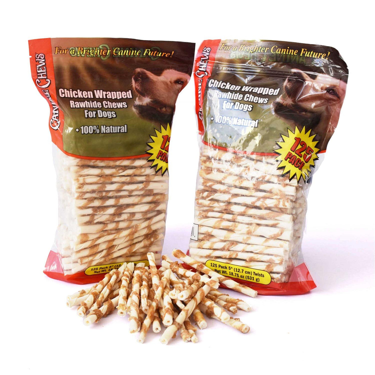 Chicken Wrapped Rawhide Chews for Dogs T176759