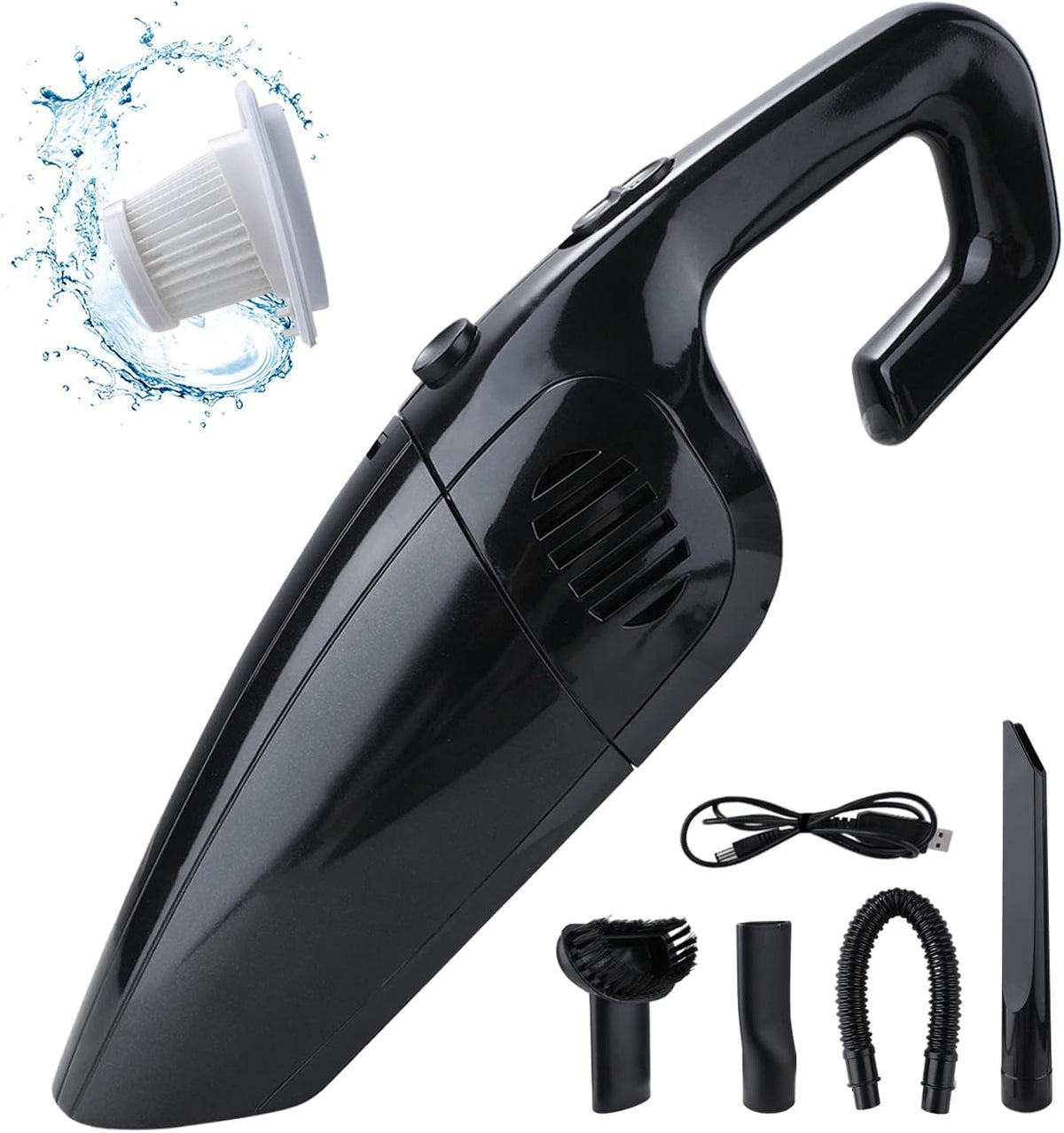 Handheld Cordless Rechargeable Car Vacuum Cleaner, 7000PA Wet Dry Mini Dust Buster, Lithium-ion, Pack of 2 Y979766