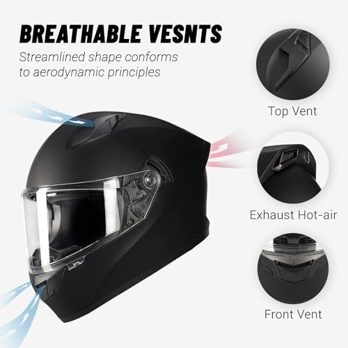DOT Approved Lightweight Motorcycle Helmet with Visor M820899