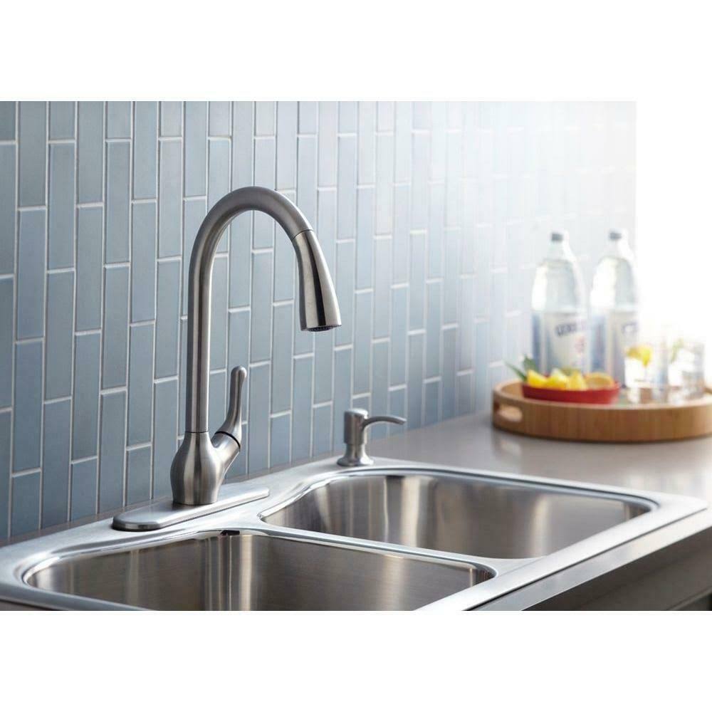 Pull-Down Kitchen Sink Faucet with Soap Dispenser K64708