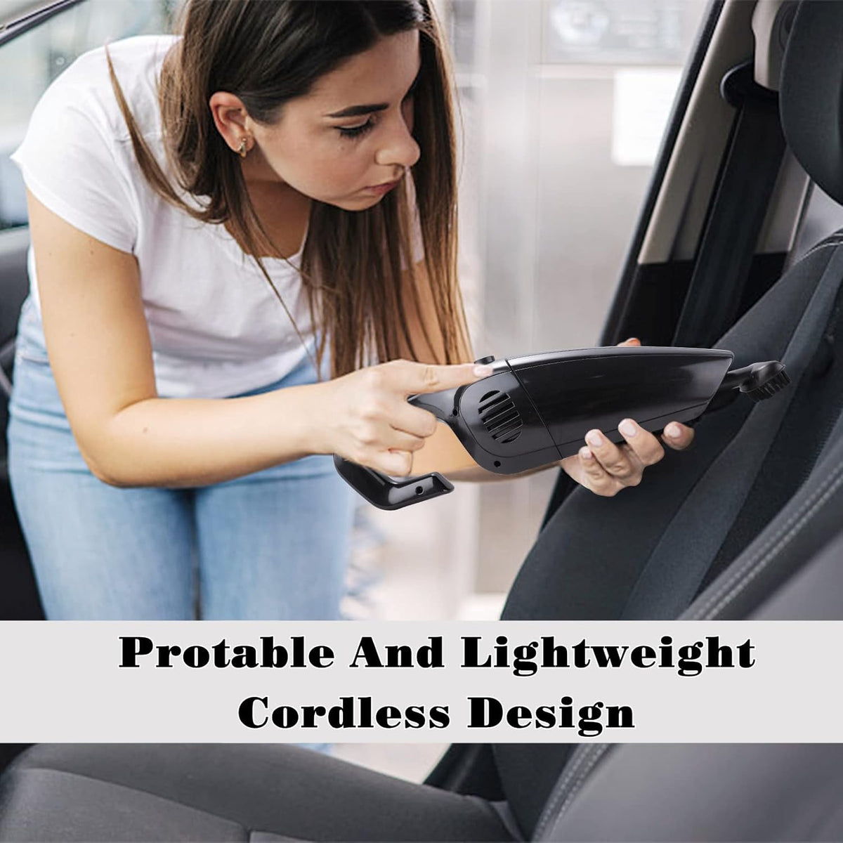 Handheld Cordless Rechargeable Car Vacuum Cleaner, 7000PA Wet Dry Mini Dust Buster, Lithium-ion, Pack of 2 Y979766