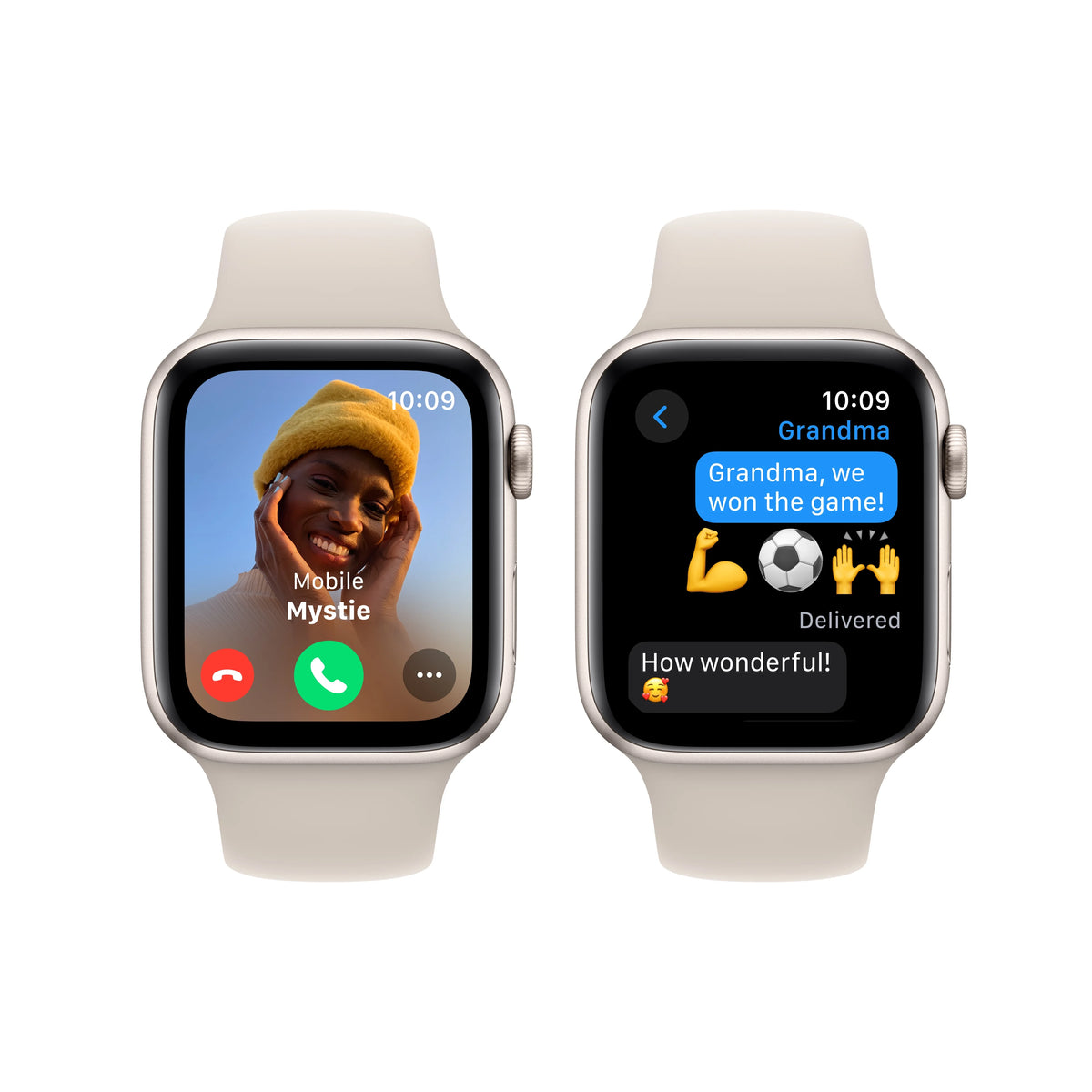 Apple Watch SE GPS 40mm Starlight Aluminum Case with Starlight Sport Band A16173