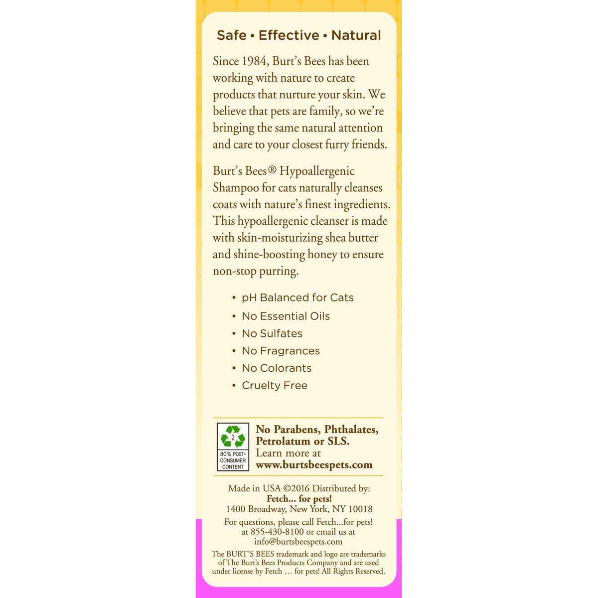 Hypoallergenic Cat Shampoo C566