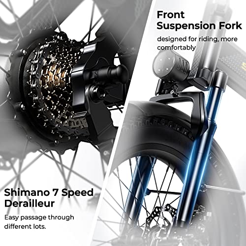 750W Brushless Motor Foldable Electric Bike with 48V 15/20AH Battery H8276