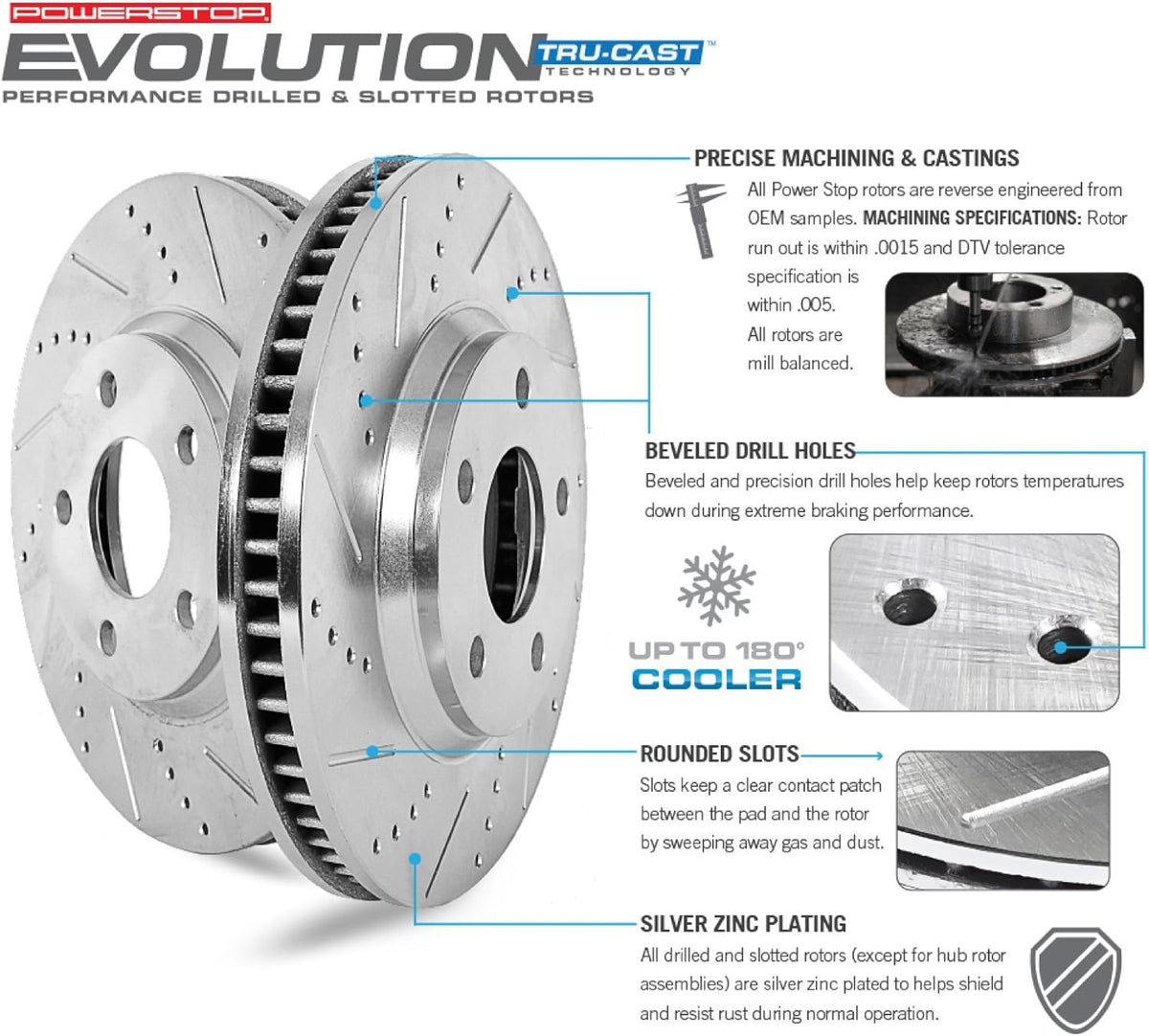 Carbon Fiber Brake Pads with Drilled & Slotted Brake Rotors Kit M155