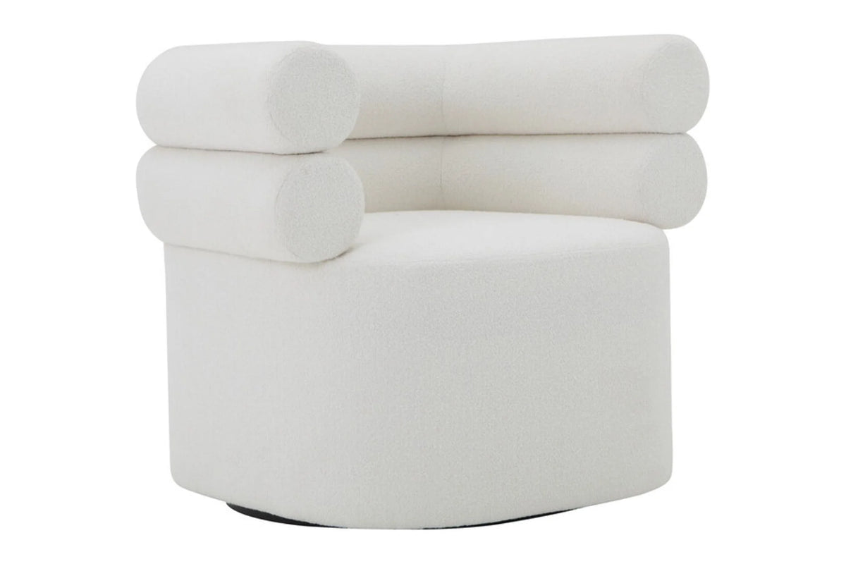 Black Boucle Swivel Chair N891