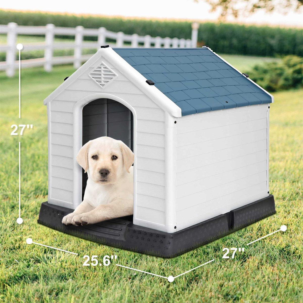 Plastic Waterproof Dog Kennel with Air Vents X50787