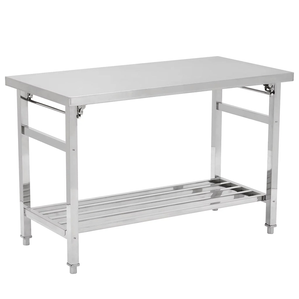 Stainless Steel Table 48x24 Inches with Adjustable Under Shelf M6283