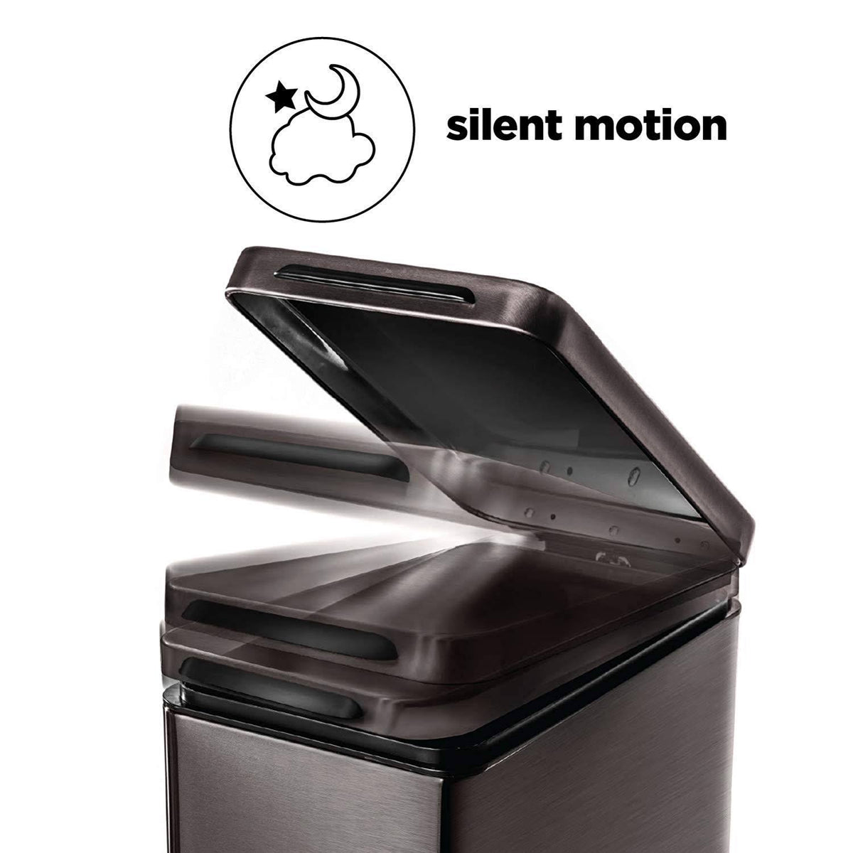12 Gallon Black Trash Can Q7861