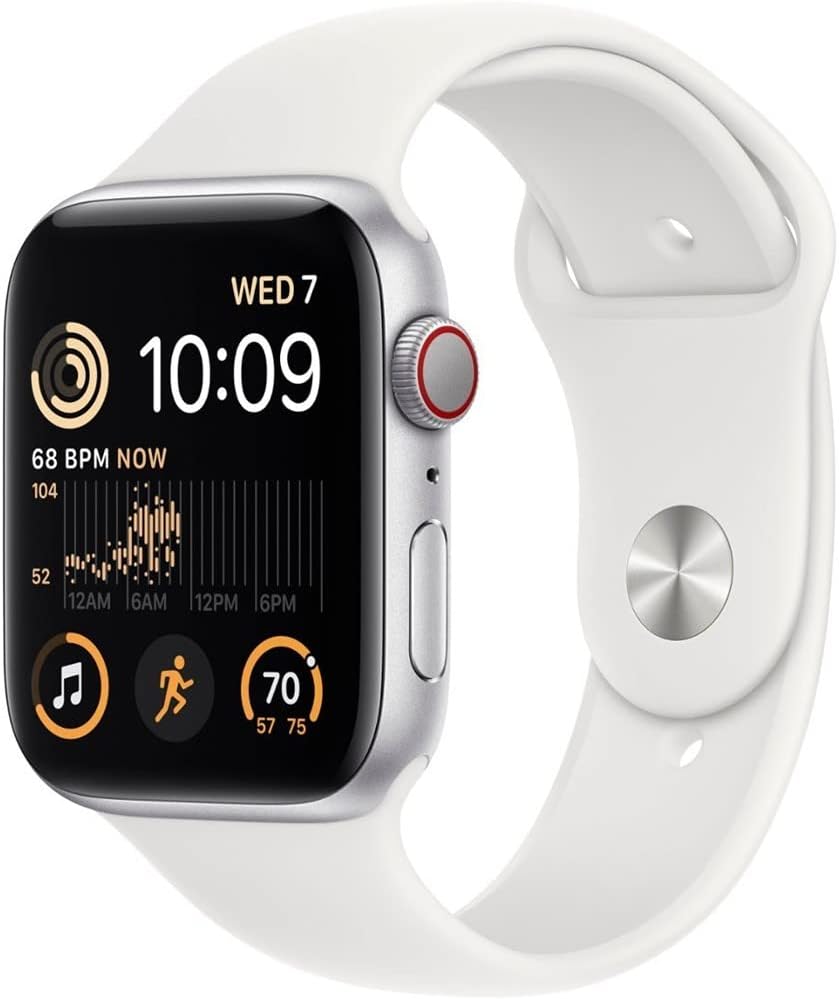 Silver Aluminum 40mm Apple Watch SE with White Sport Band L553683
