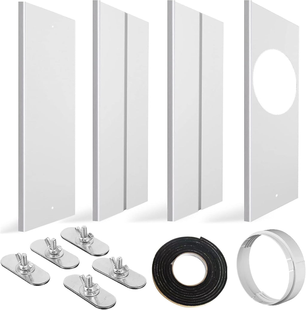 Portable Air Conditioner Window Kit with Coupler, Adjustable Length 17 to 60, Pack of 2 N707970