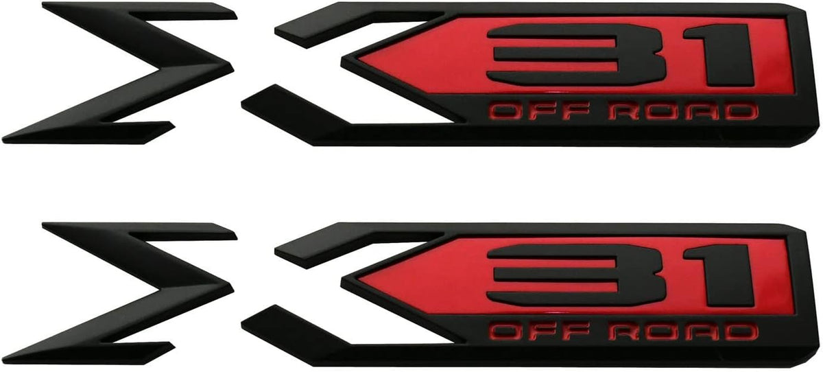 2pcs 3D Rear Bodyside Badge Replacement for GMC Sierra 1500 (Black/Red) Pack of 2 H552759