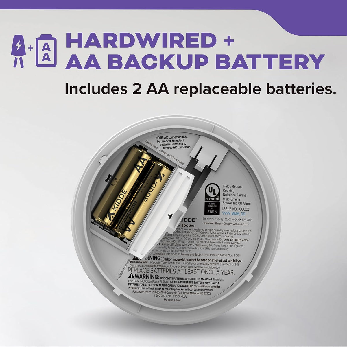 2-Pack Smoke Detectors with Battery Backup M3395