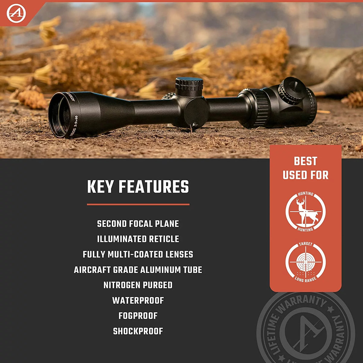 3-9x40 1 inch SFP BDC 500 IR Riflescope X36173