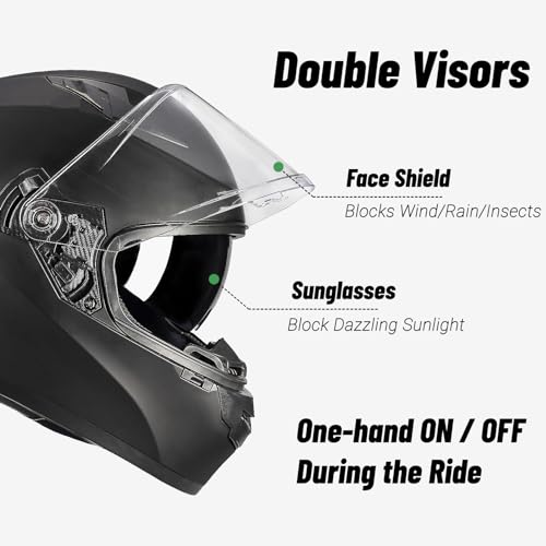 DOT Approved Lightweight Motorcycle Helmet with Visor M820899