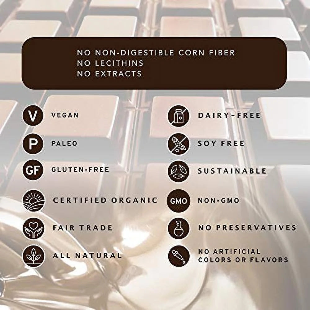 Chocolate Dominican Republic 72% 3 Pack Certified Organic Vegan 2 Ingredients N585472