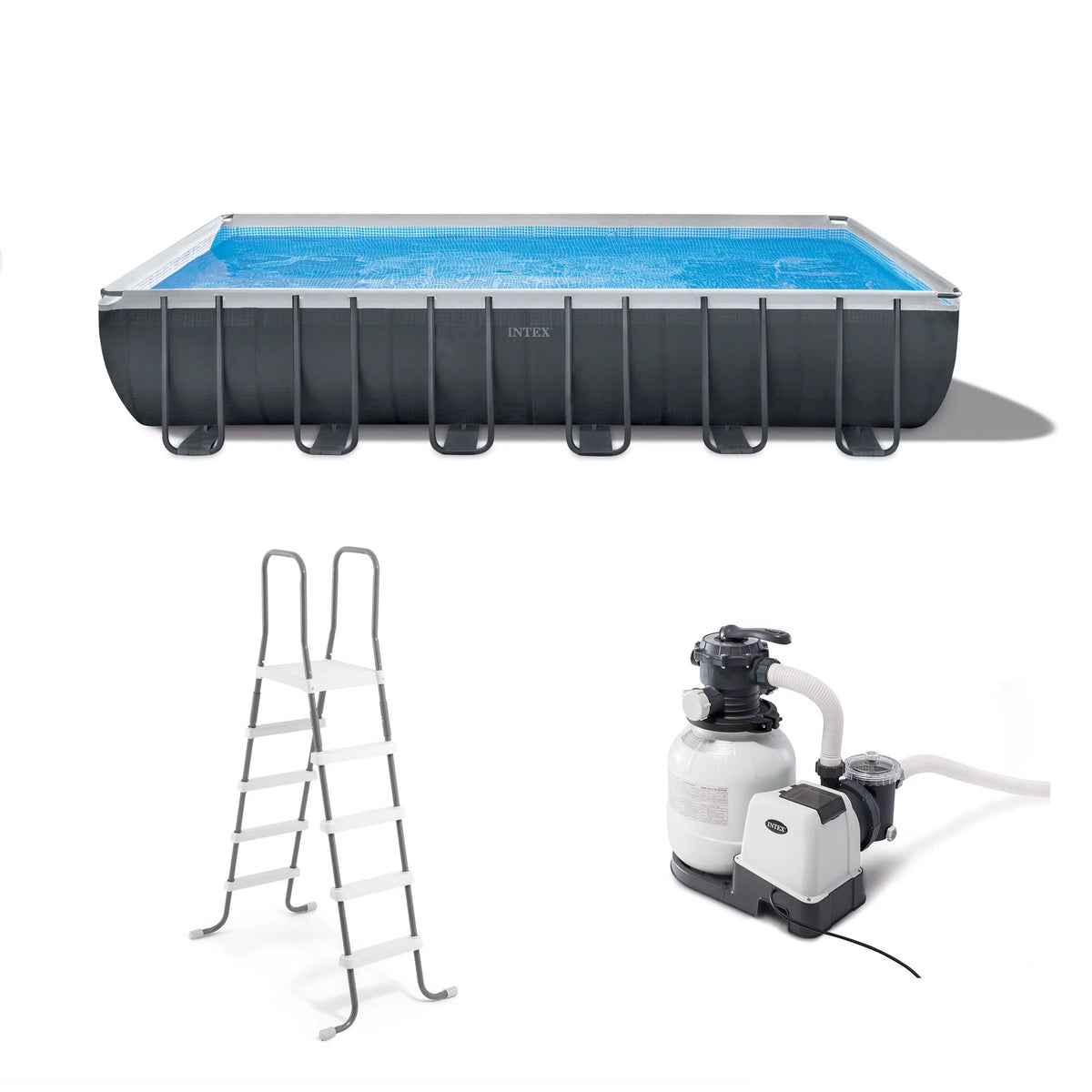 24' x 12' x 52 Rectangular Frame Swimming Pool with Pump M242