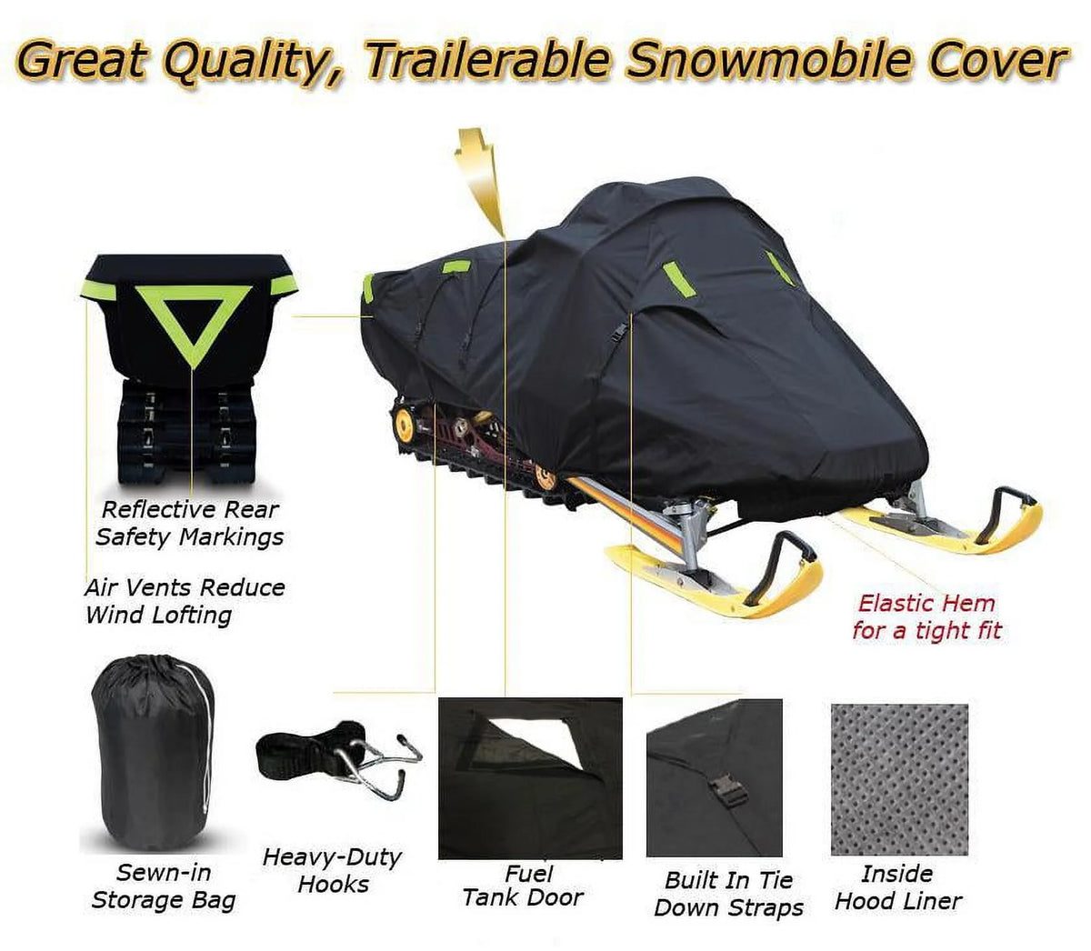 Trailerable 600 Denier Snowmobile Cover O821414