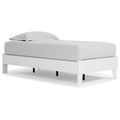 Twin Size White Wood Platform Bed A774