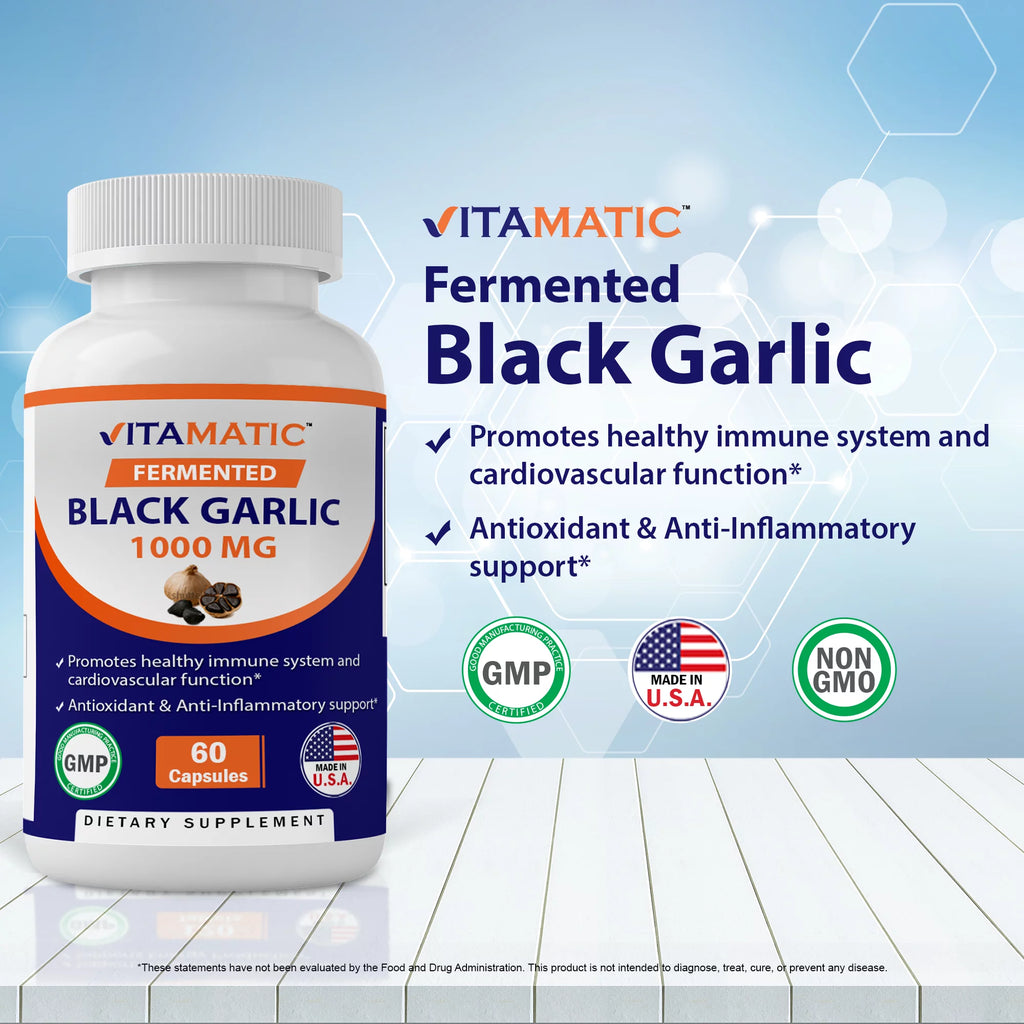 Black Garlic Extract 1000 mg 60 Capsules M741599