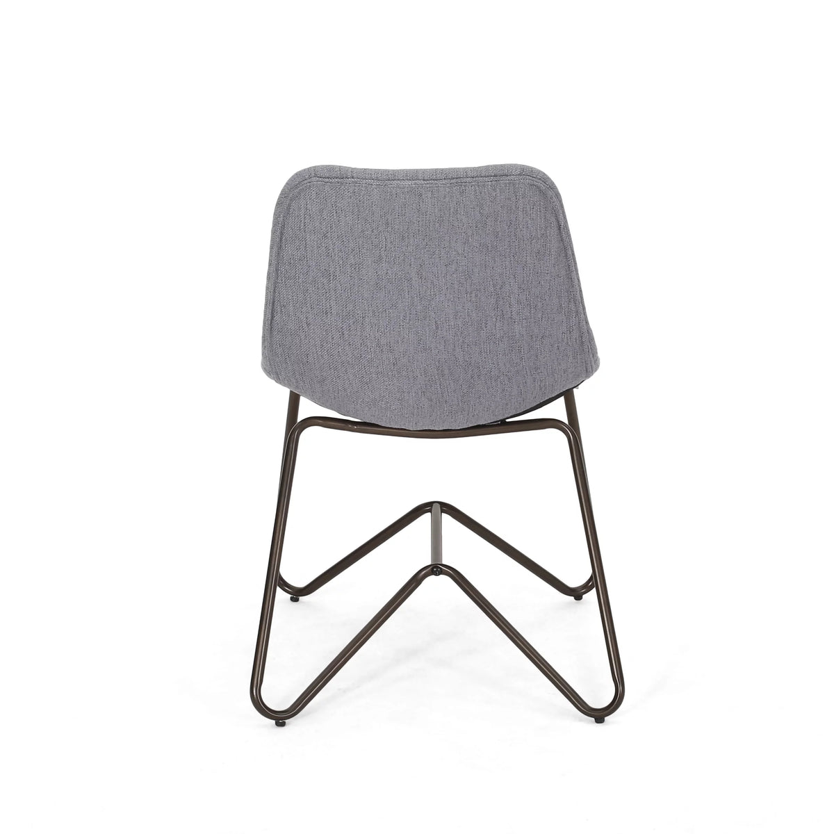 Set of 2 Charcoal Fabric Dining Chair A279157