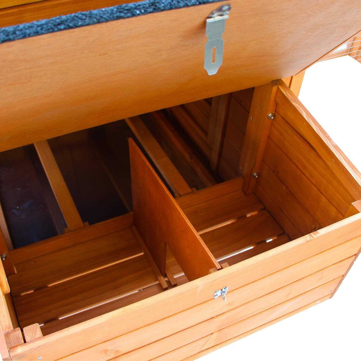 Wooden Chicken Coop with Nesting Box and Removable Tray H52529