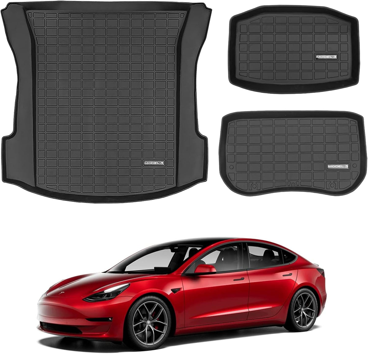 Set of 3 TPE Cargo Liners for Tesla Model 3 R60607