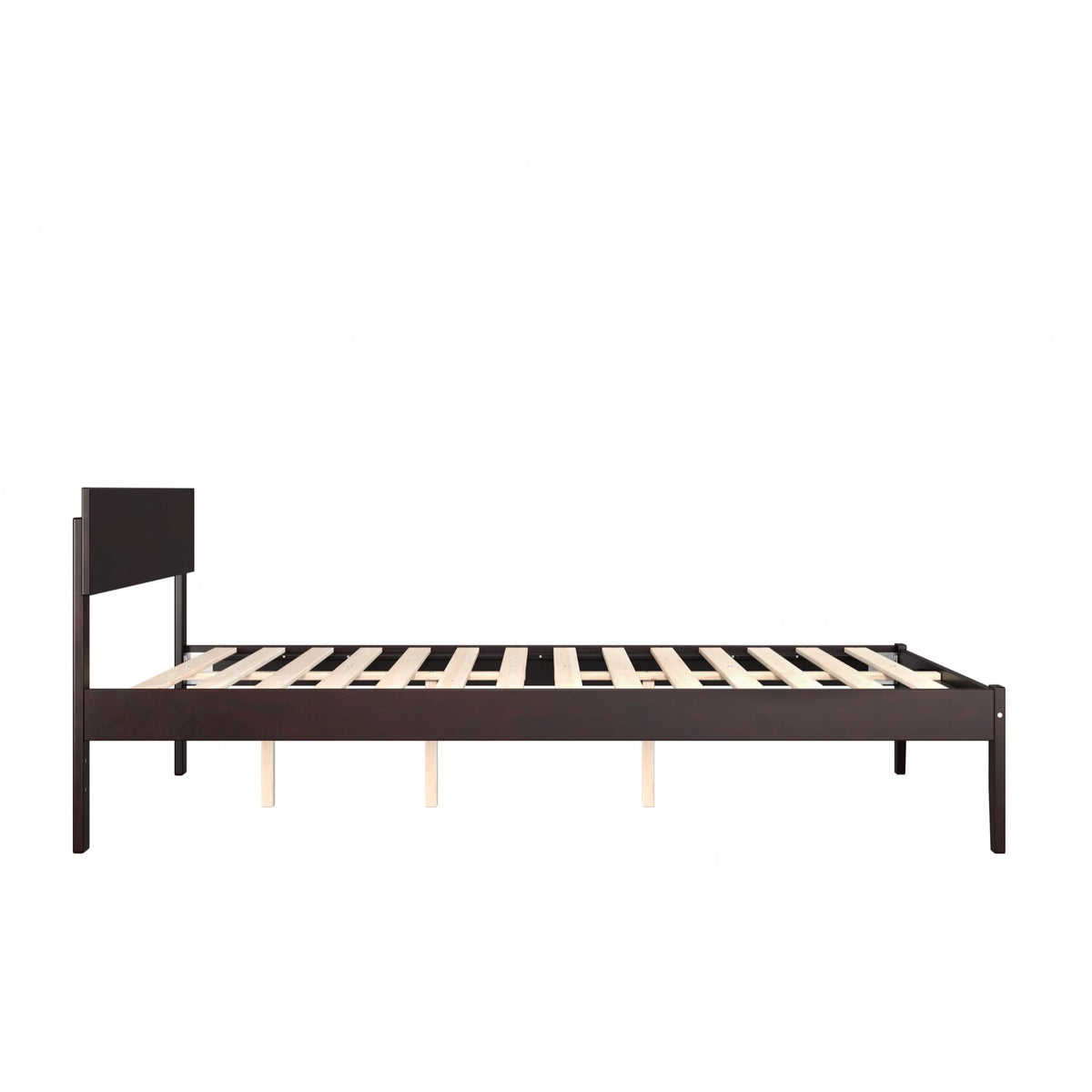 Solid Wood Queen Platform Bed in Espresso B4491