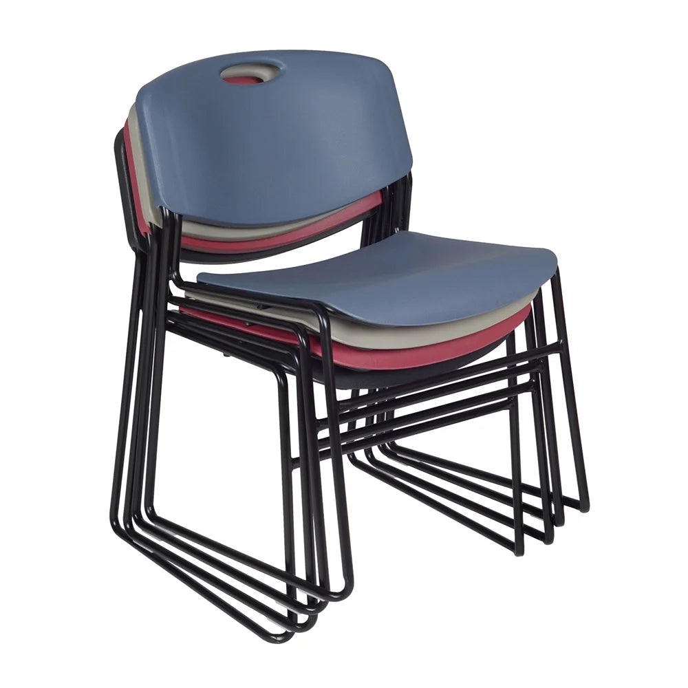 42" Square Breakroom Table and 4 Stack Chairs W876