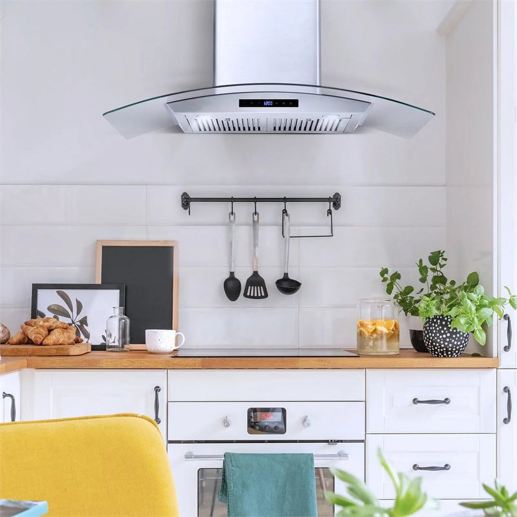 36" 380 CFM Ductless Wall Mount Range Hood in Stainless Steel P4006