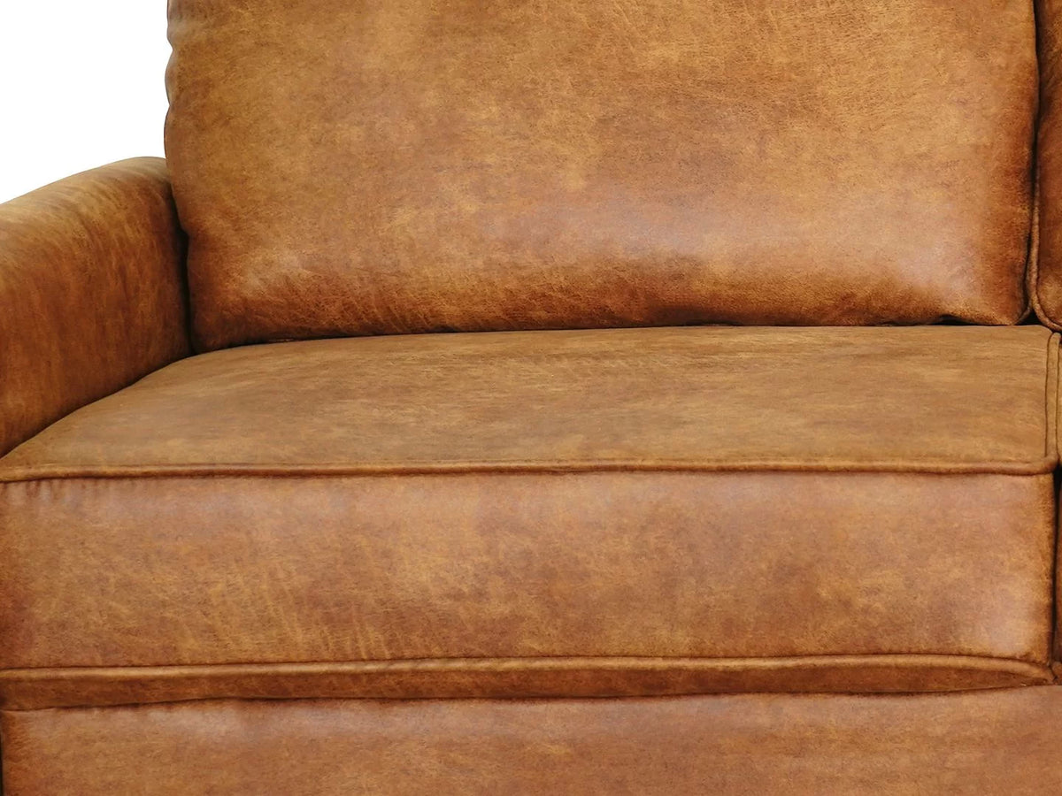 Faux Leather Camel Brown Loveseat Sofa P6477