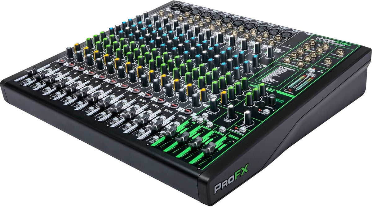 16-Channel Unpowered Mixer with TRS Cable, XLR Cable, Adapter and Cable Ties Q69605