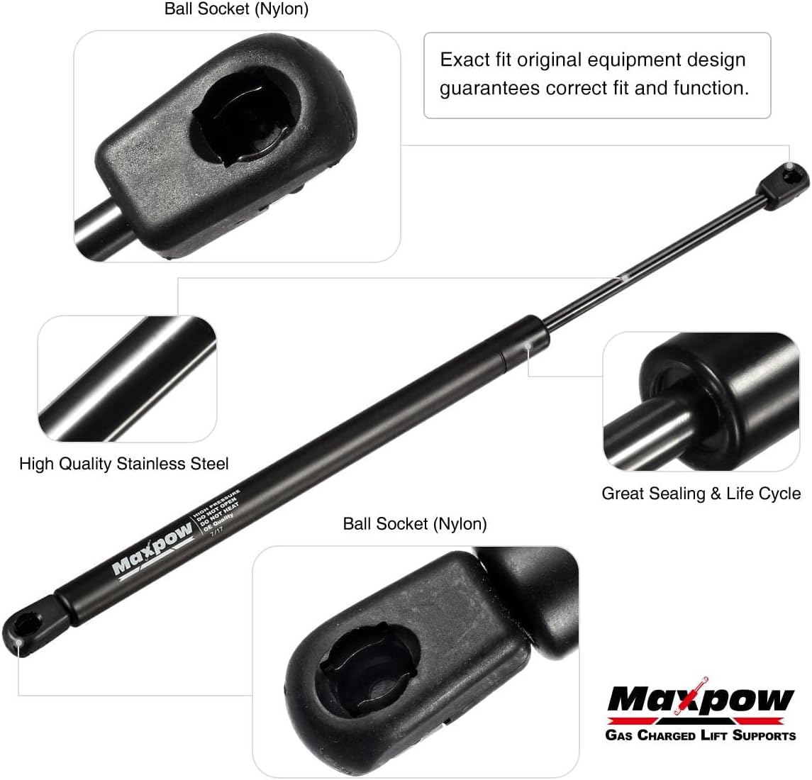 2Pcs Tailgate Lift Supports Struts J76068