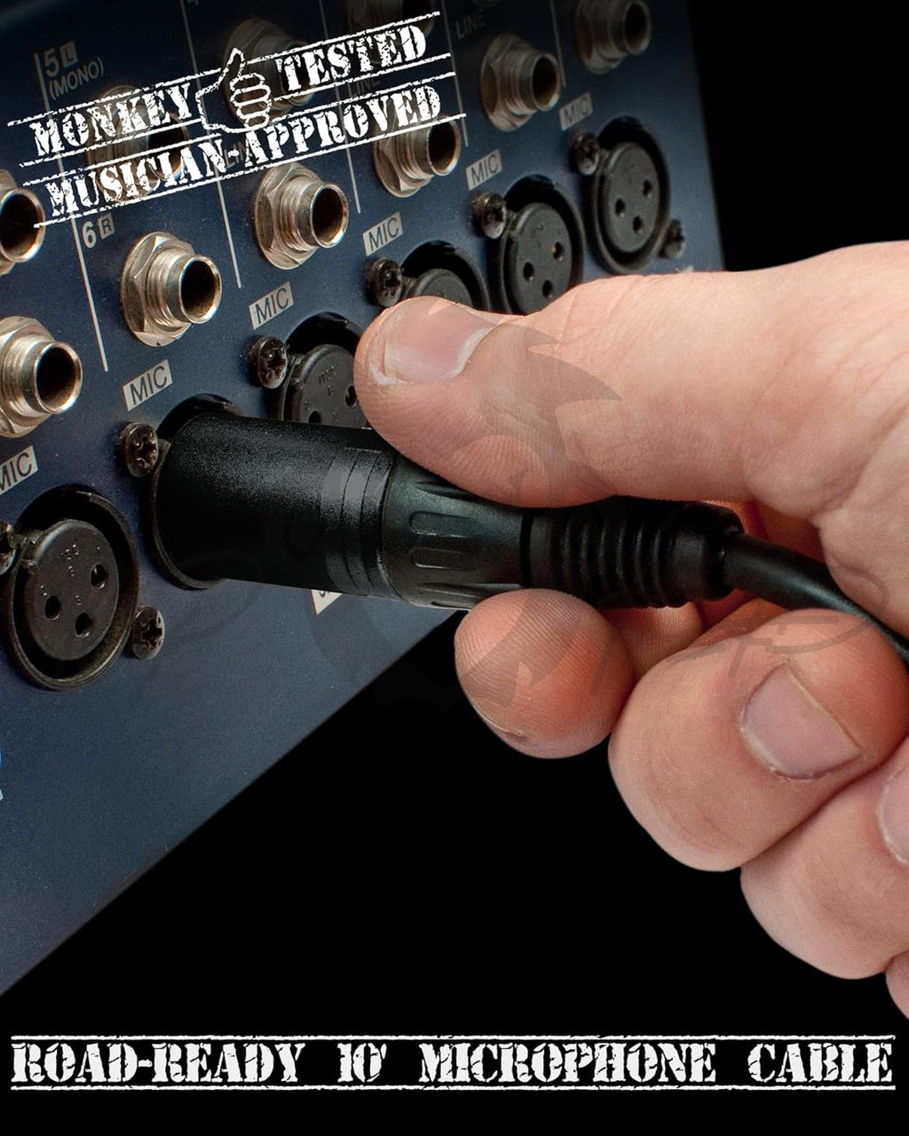 16-Channel Unpowered Mixer with TRS Cable, XLR Cable, Adapter and Cable Ties Q69605