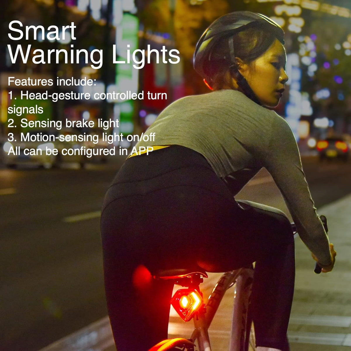 Smart Bike Tail Light with Theft Alarm and Turn Signals I83900