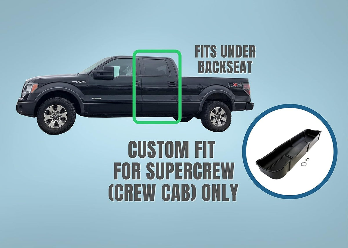 Under Seat Storage Box for Ford F-150 SuperCrew Crew Cab 2009-2014 A35303