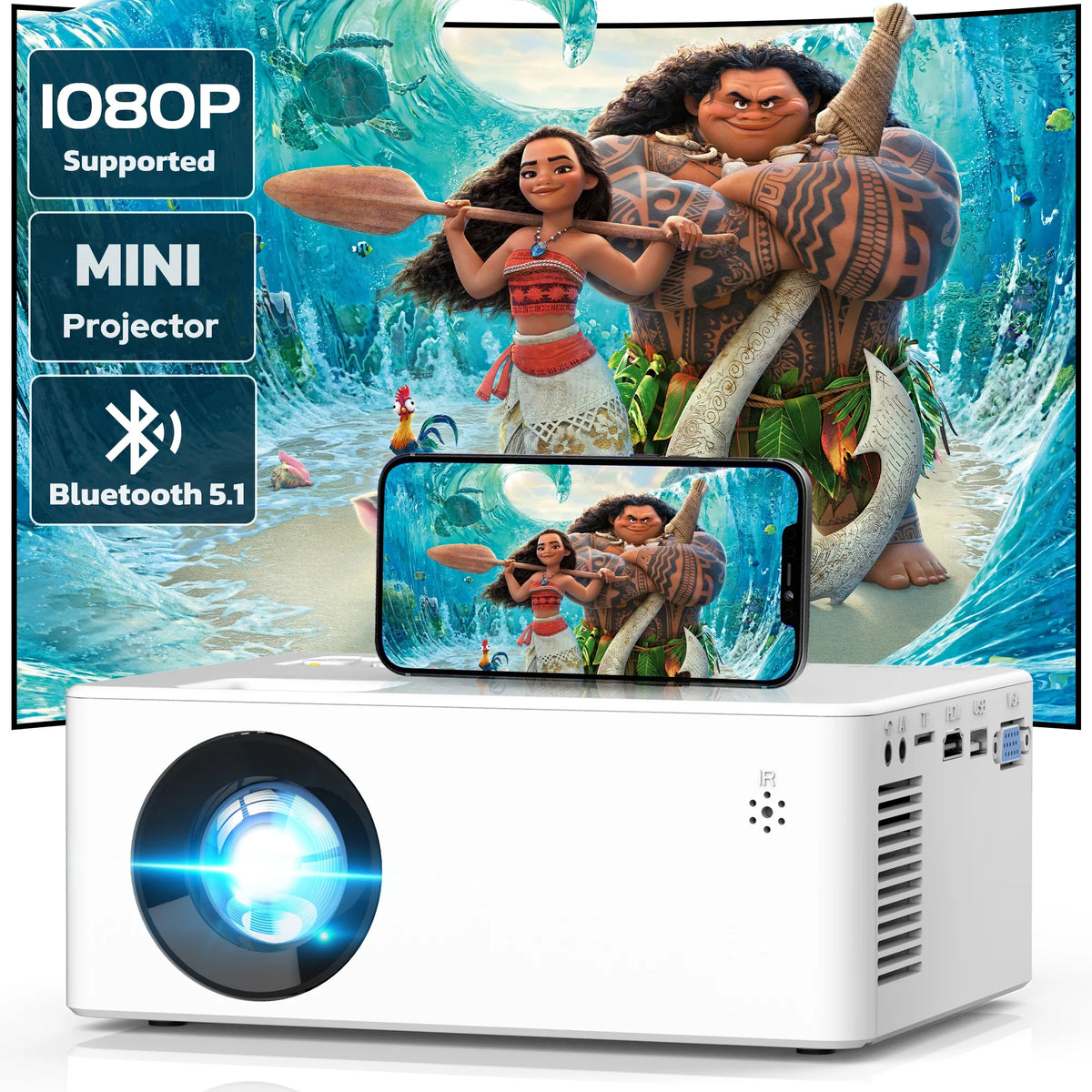 1080P Full HD Projector with Bluetooth M900827