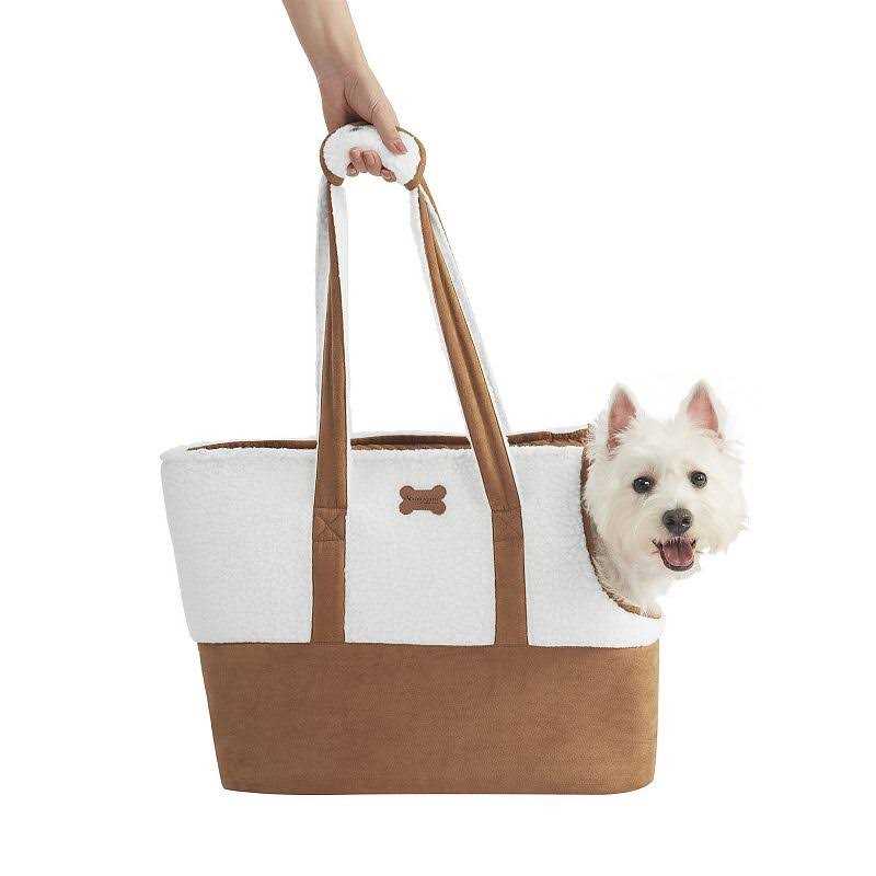 Faux Suede & Sherpa Pet Carrier N90483