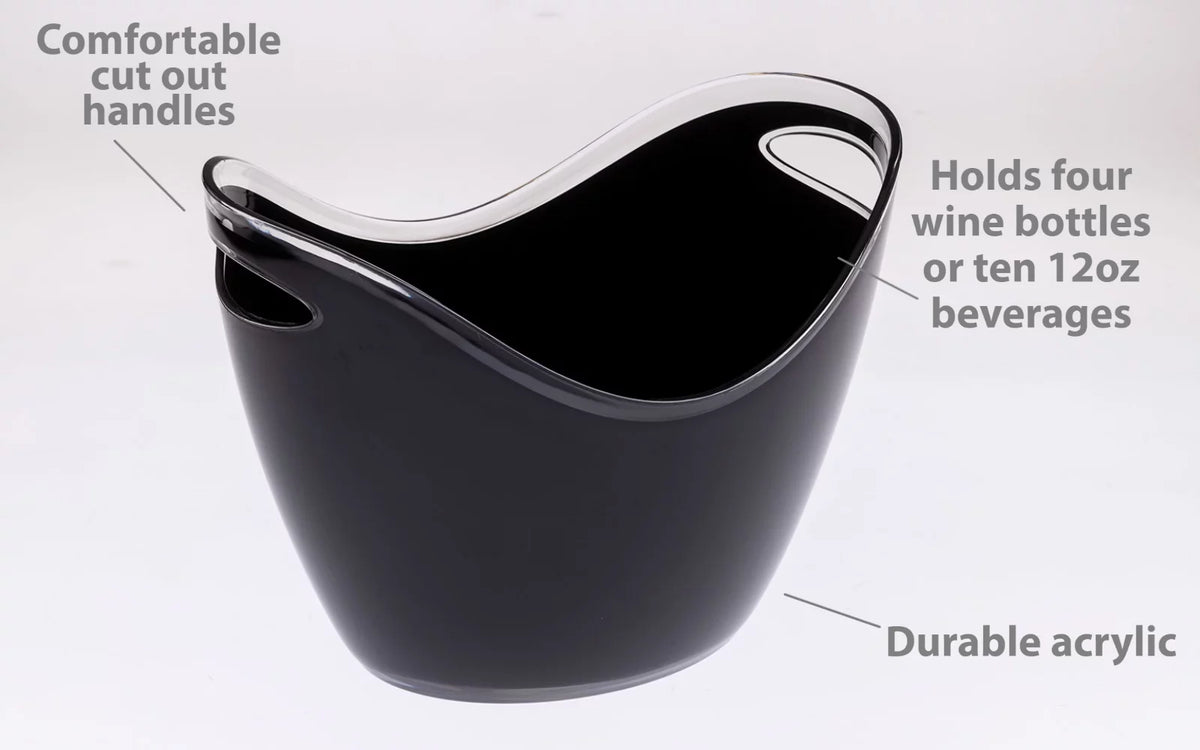 Black Plastic Ice Bucket 8 Liter R61780