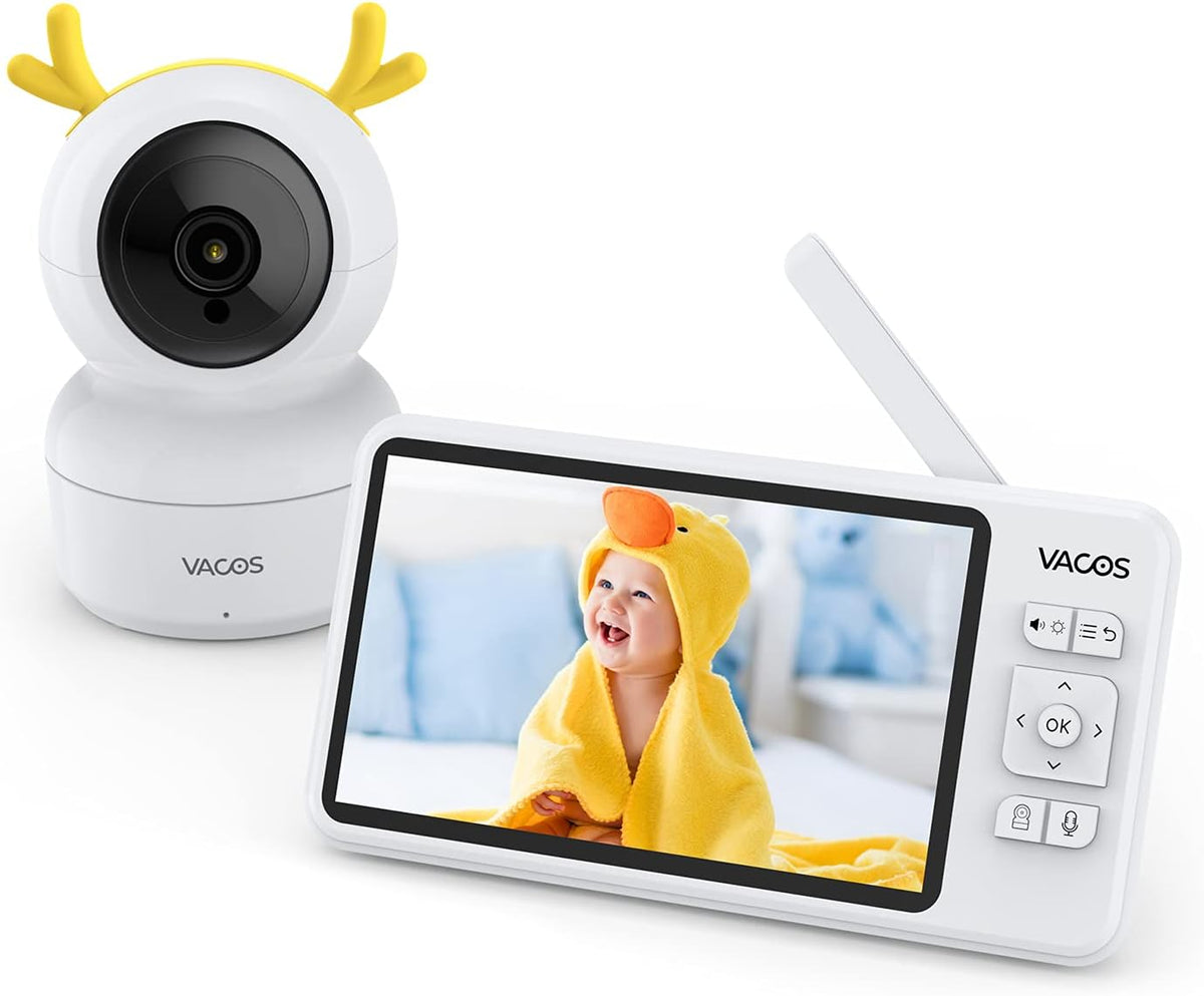 Video Baby Monitor with Camera and Audio, 720P 5 HD Display, Night Vision, 1000ft Range K73920