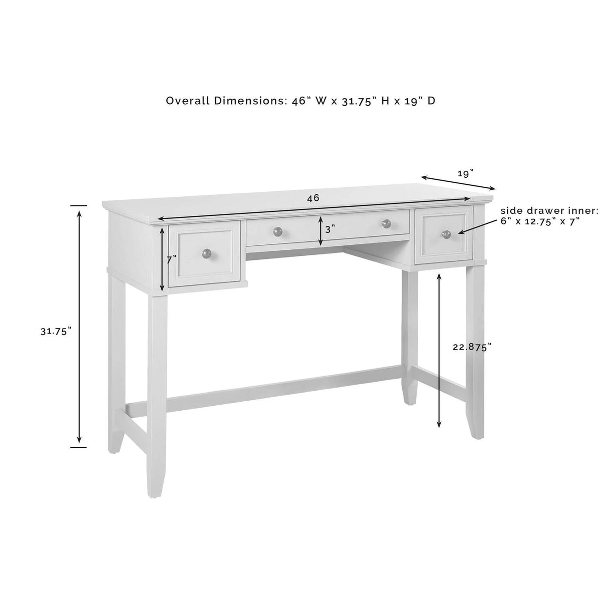 White Desk N684660