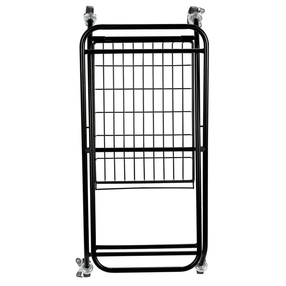 Black Collapsible Laundry Cart with Basket H15456