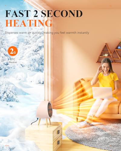 1000W 3 Mode PTC Ceramic Space Heater White C423057