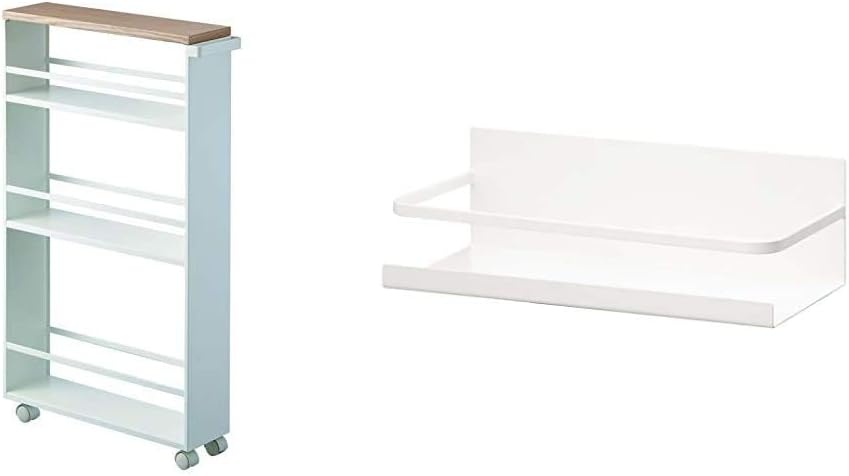 Black Slim Rolling Storage Cart With Handle S74048