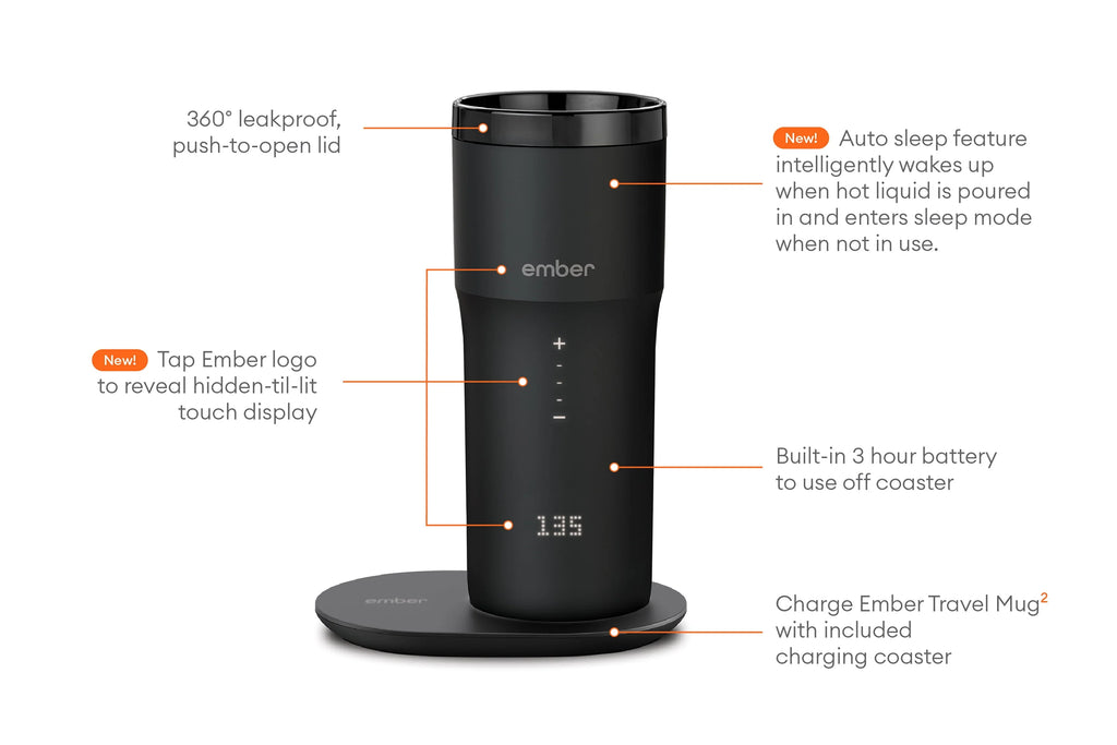 12 oz Black Temperature Control Smart Mug Z6095