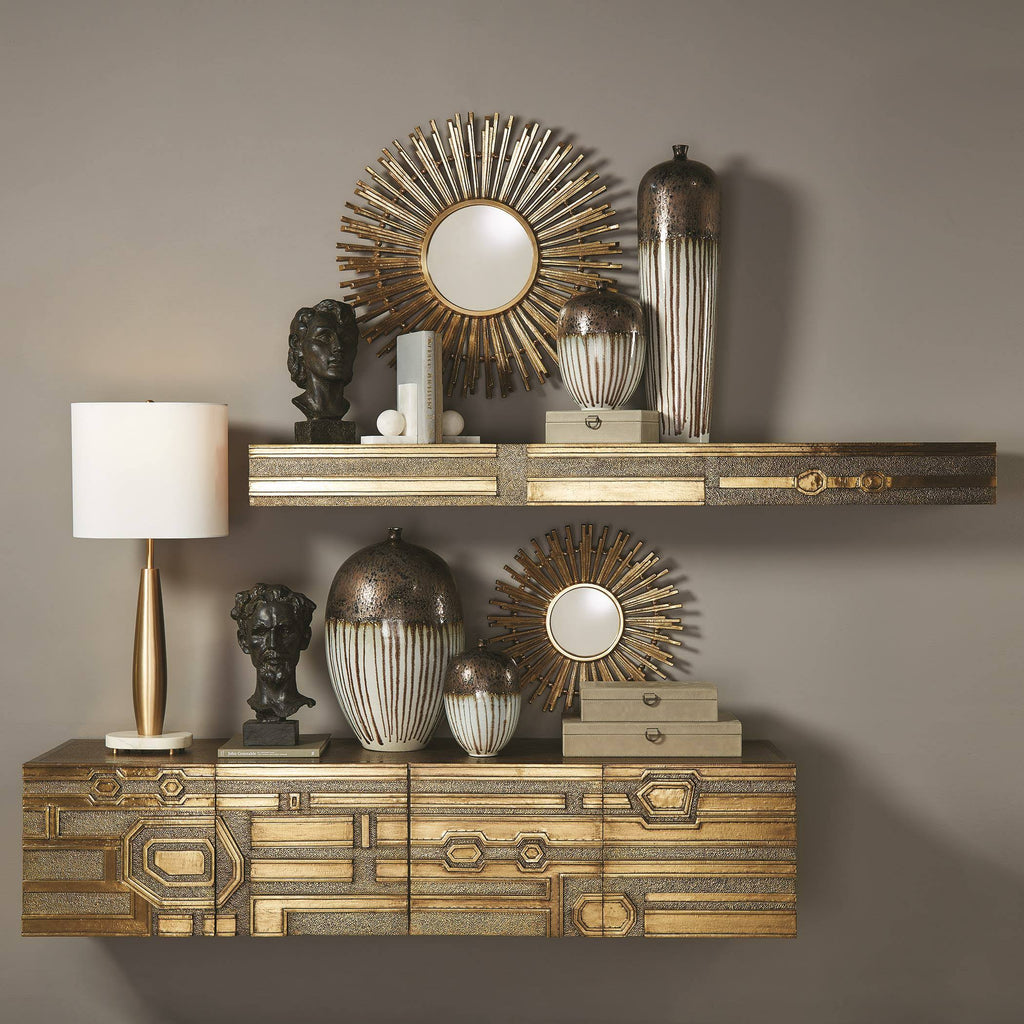 Reactive Bronze Stripe Vessel R5361