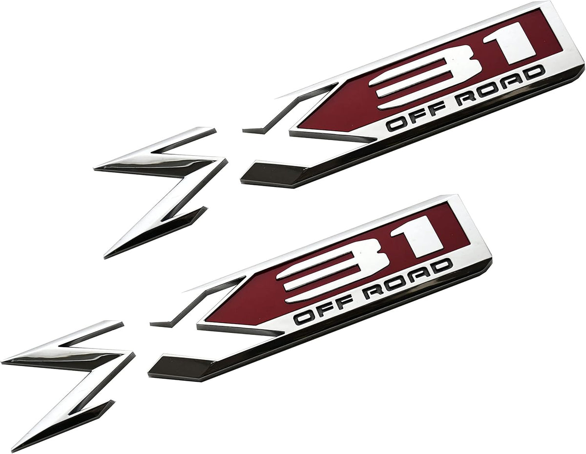 2pcs 3D Rear Bodyside Badge Replacement for GMC Sierra 1500 (Black/Red) Pack of 2 H552759